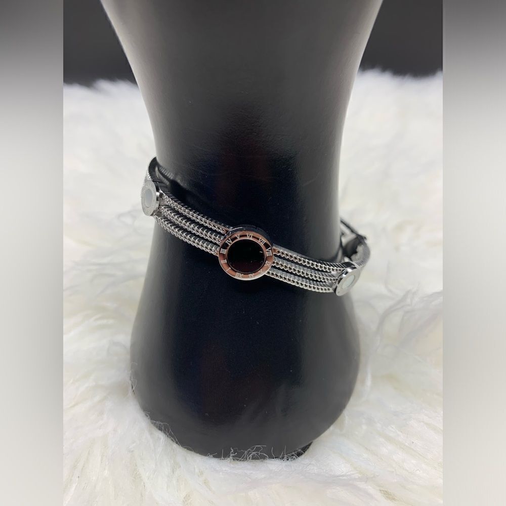 Bracelets for Women Stainless Steel Bracelets Roman Numeral Bangle Birthday